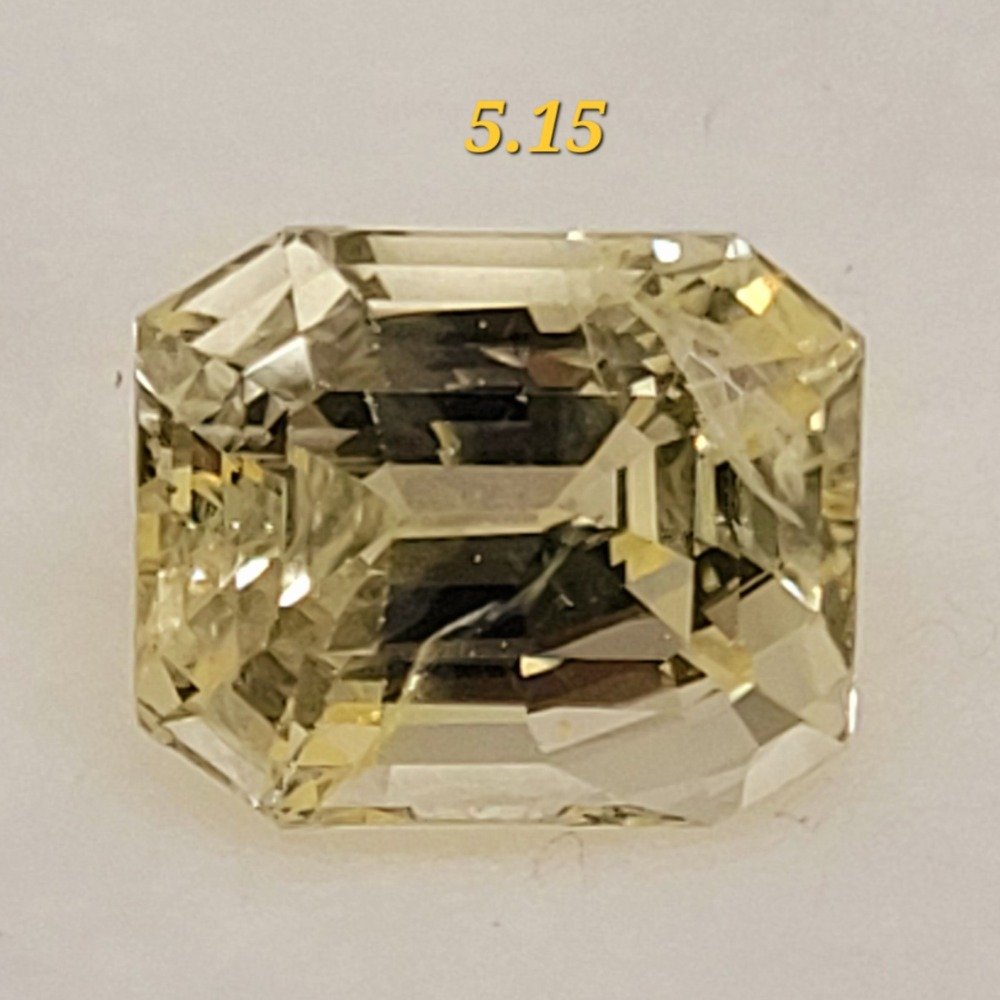 5.15ct square shape yellow sapphire KBG-YS03