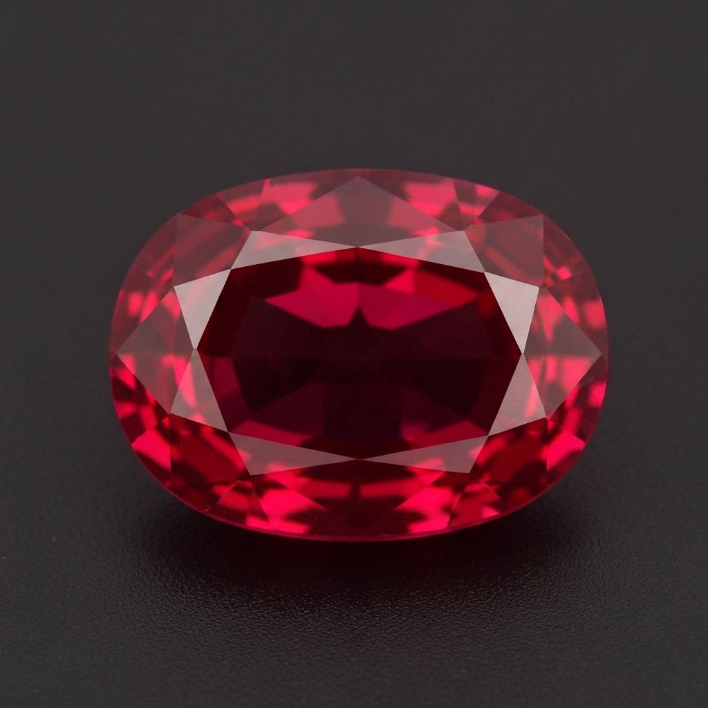 Vivid red ruby from Myanmar - main view